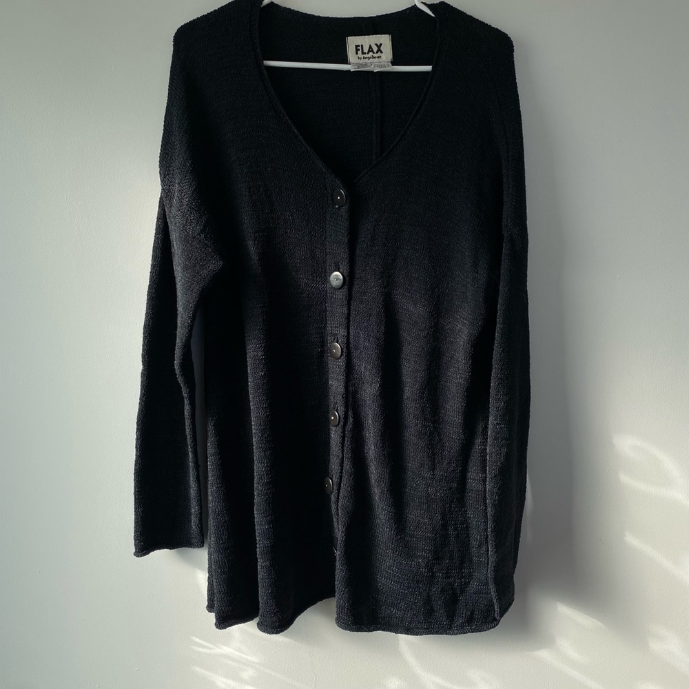 Flax by Angel Heart Navy Blue Buttoned Cardigan